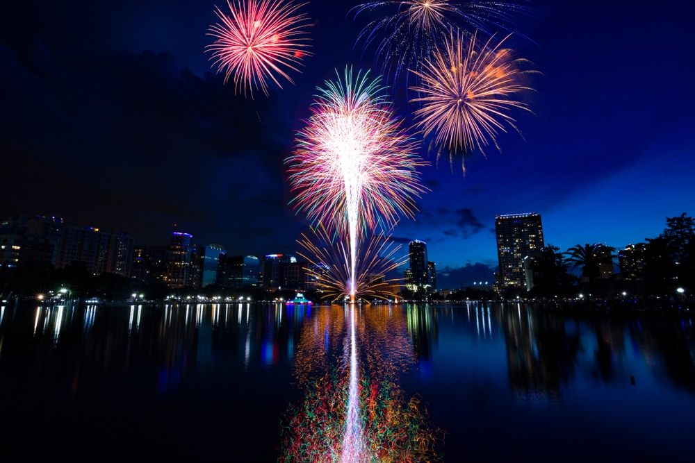 Independence,Day,In,Orlando,Florida.,Fourth,Of,July,Fireworks,In