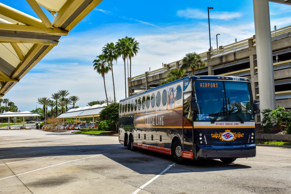 Orlando,,Florida.,March,01,,2019.,Disney,Cruise,Line,Bus,Arriving