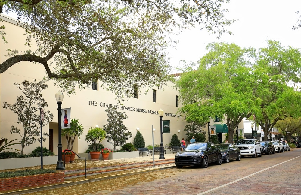 Winter,Park,,Florida,,Usa:,The,Morse,Museum,On,Park,Avenue.